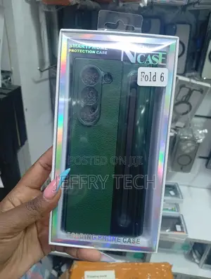 Kifaa cha Kijani cha Ngozi chenye Kipochi cha S Pen kwa Samsung Galaxy Z Fold 6