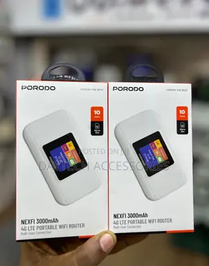 Porodo Nexfi 3000mAh 4G LTE Portable WiFi Router MIFI