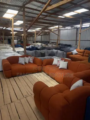5 Seater Rust Orange Cloud Bubble Sofa