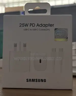 Samsung 25W PD Adapter ya Kuchaji Haraka na Kebo ya USB-C