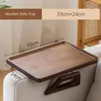 Foldable Wooden Sofa Armrest Tray Table - 4