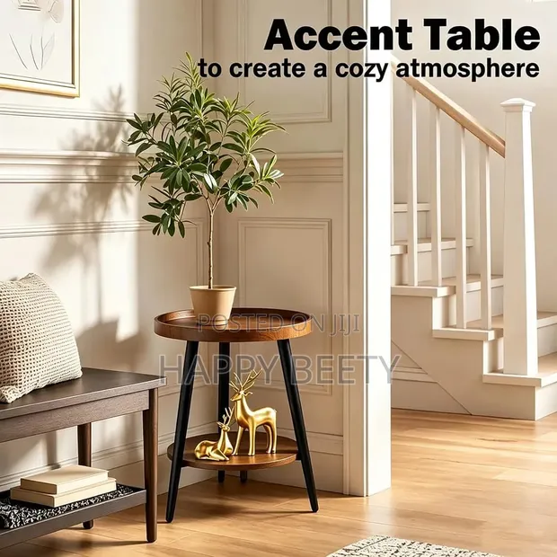 High Quality 2-Tier Round Side Table - 1