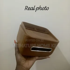 Multifunctional Wood Grain Tissue Holder & Storage