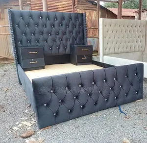 Black Diamond Tufted Bed Frame - 5x6