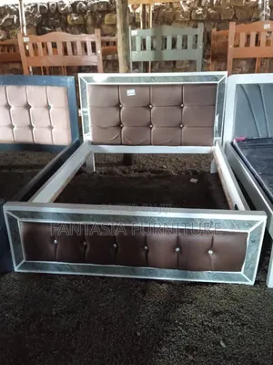 White and Brown 5x6 Bed Frame