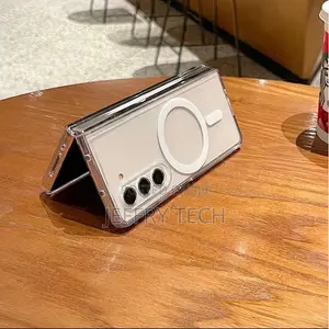 Samsung Galaxy Z Fold 5 Kipochi cha Silicone cha Uwazi na Mkoba