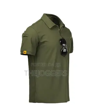 Men's Tactical Breathable Golf Polo T-Shirt yenye Pocket