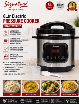 Signature Electric Pressure Cooker 8 Litres