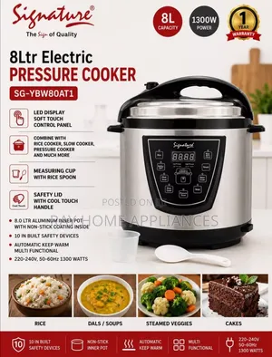 Signature 1300W 8L Electric Pressure Cooker