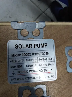 Solar Water Pump Mpya 750W/72V