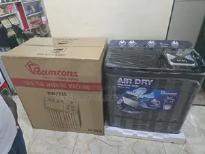 Ramtons 10KG Twin Tub Washing Machine - Nyeusi