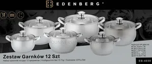 Seti ya Vyombo vya Kupikia 12pc Edenburg Stainless Steel