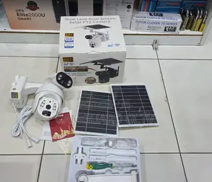 4G LTE Dual Screen Solar Security Camera 6MP PTZ