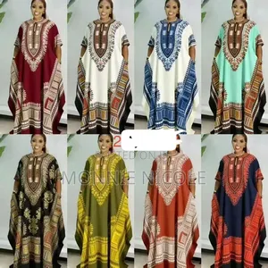 African Cotton Dashiki Long Dress