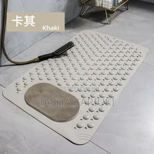 Large Multicolour Bathroom Mat 45x60cm with Foot Scrub