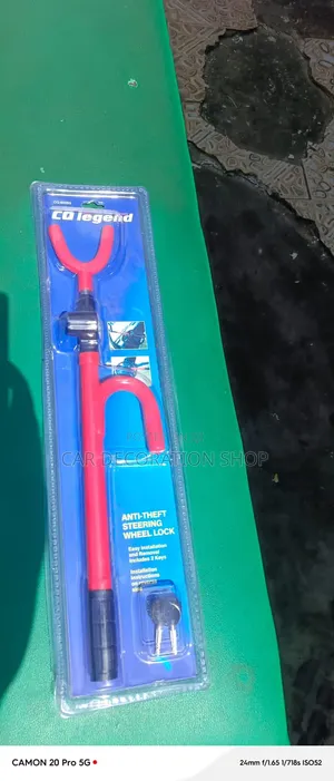 Steering Wheel Security Bar Lock with U-Shaped Fork