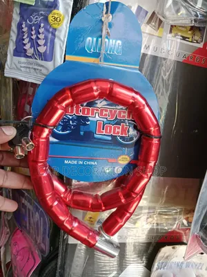 Shiny Metallic Red Motorcycle/Scooter/Bike Lock - Brand New
