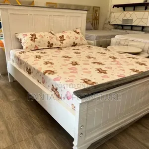 5x6 Foot White Panel Bed Frame