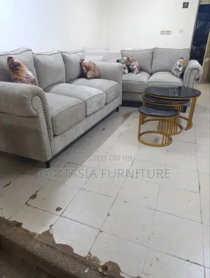 Seti ya Sofa ya Kijivu ya Viti 3+2