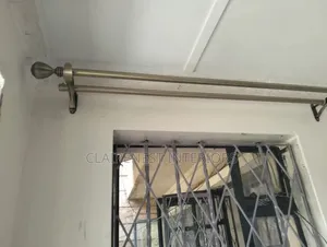 Stylish Black Powder-Coated Curtain Rods