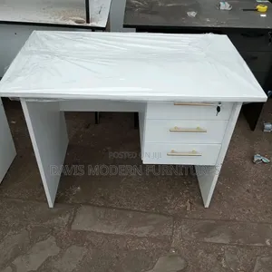 1.2m Dawati la Ofisi Nyeupe na Droo 3