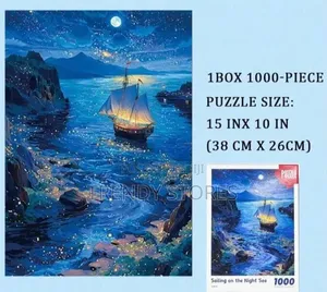 Jigsaw Puzzle ya Sailing on the Night Sea Vipande 1000