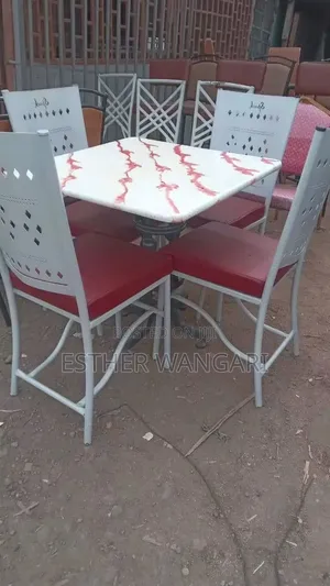 Set ya Viti vya Hoteli Rangi Nyekundu na Nyeupe