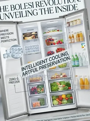Bolesi 528L Mpya Side-by-Side Built-In Refrigerator