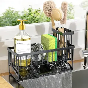 Sink Caddy ya Metallic - Nyeusi