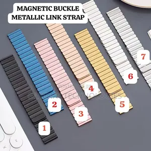 22mm Magnetic Buckle Metallic Link Smart Watch Strap