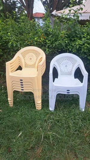 White & Cream Plastic Chairs