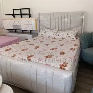 Ideal 5x6 Grey Velvet Bed Frame