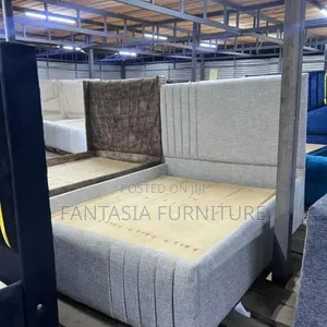 Brand New 5x6 Bed with Vertical Channel Tufted Headboard