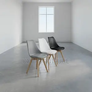 Viti vya Meza ya Chakula vya Mtindo wa Eames (Seti ya 4) - Brown