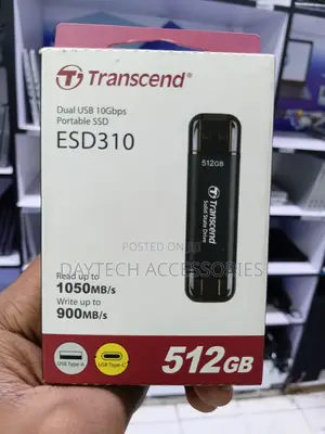 Transcend ESD310 512GB External SSD USB-C/A