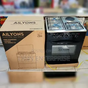 Ailyons Standing Cooker 3 Gas + 1 Electric 60x55cm