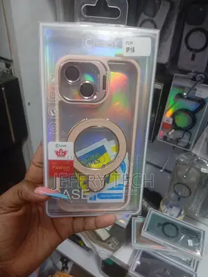 Kifaa cha iPhone 15 Chenye Uwazi cha Kinga na MagSafe Kickstand
