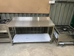 Meza ya Kazi ya Stainless Steel na Undershelf 1500x560mm