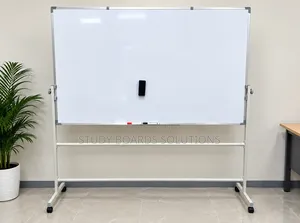 180x120cm Whiteboard on Wheeled Stand - Large, Mobile