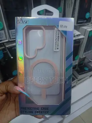 Kifaa cha Kinga cha Pink MagSafe kwa Samsung Galaxy S22 Ultra