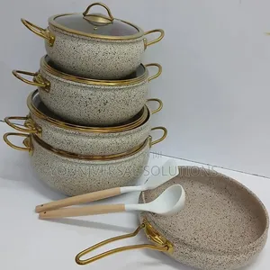 Seti ya Vifaa vya Jikoni vya Vipande 9 vya Granite Coating