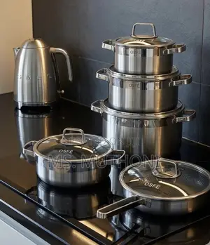 OSFE Premium Titanium-Infused Stainless Steel Pots and Pans Set
