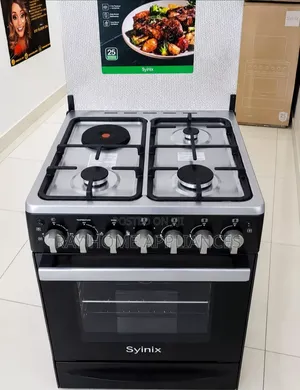 Jiko la Syinix 60cm x 60cm Mpya na 3 Gas + 1 Rapid Hotplate