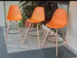 Orange Accent Side Chairs (Set of 2) - Mid-Century Modern - 1