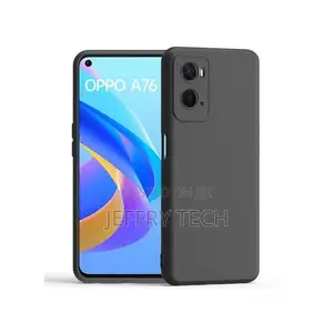 Oppo A76/A96 Genuine Silicone Back Case - Black