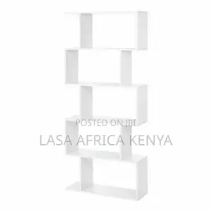 Kikapu cha Vitabu Nyeupe cha Tier 5 cha Kuonyesha Nyumbani
