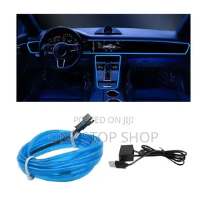 5m Vibrant Blue Glow USB Custom Car Ambient Dashboard Lighting