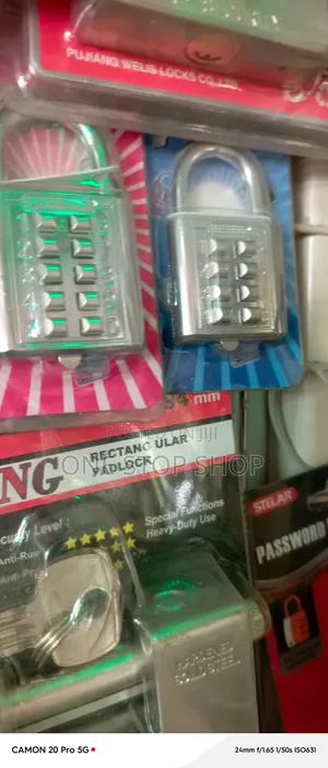 2pcs 10-Digit Push Button Combination Padlock