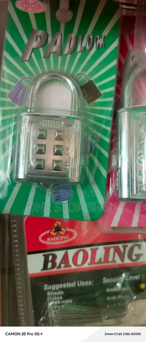 2pcs Padlock ya Nenosiri na Vitufe vya Namba za Wima