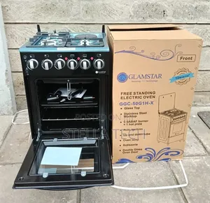 Glamstar Nyeusi 50x55 Cooker ya Kusimama 3+1 Burns